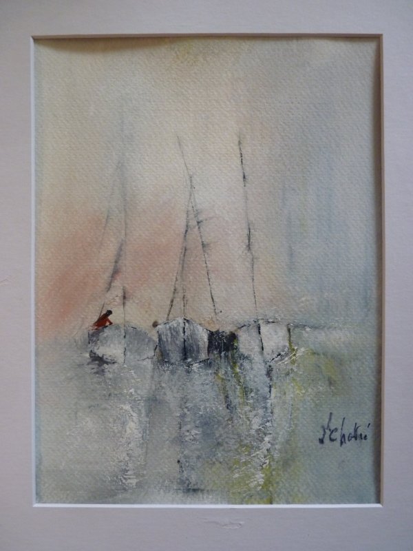 Trois bateaux et un marin