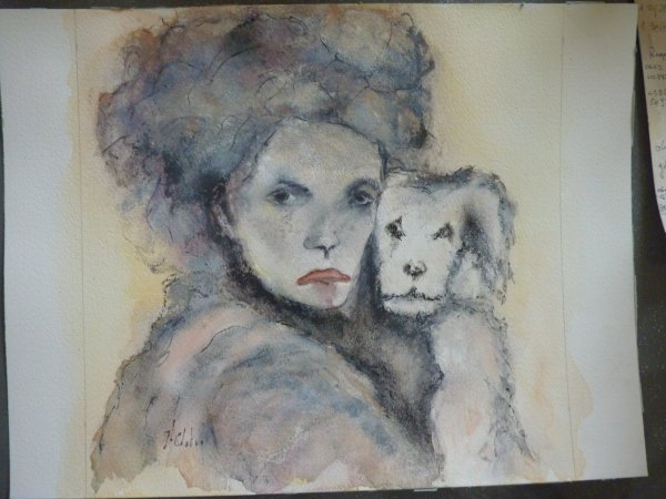 Madame et son chien 1