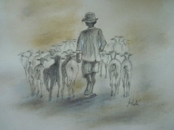 L'enfant et ses chèvres